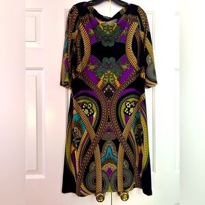 LNWOT SOHO apparel Ltd vibrant design dress